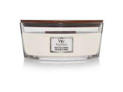 WoodWick Vonná svíčka loď White Tea & Jasmine 453,6 g