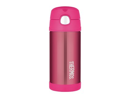 Thermos FUNtainer Dětská termoska s brčkem - růžová 355 ml