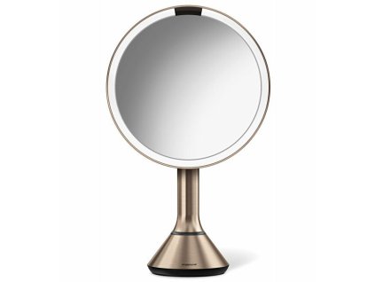 Simplehuman Dobíjecí zrcátko s dotykovým ovládáním intenzity osvětlení Dual Light 20 cm Rose Gold nerez ocel