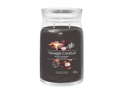 Yankee Candle Aromatická svíčka Signature sklo velké Black Coconut 567 g