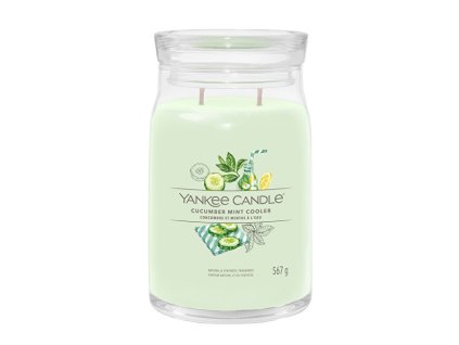 Yankee Candle Aromatická svíčka Signature sklo velké Cucumber Mint Cooler 567 g