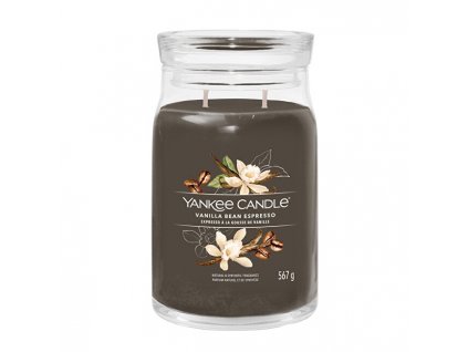 Yankee Candle Aromatická svíčka Signature sklo velké Vanilla Bean Espresso 567 g