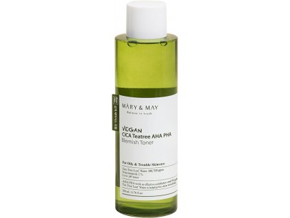 MARY & MAY Pleťové tonikum CICA TeaTree AHA PHA (Blemish Toner) 200 ml