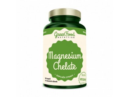 GreenFood Nutrition Magnesium Chelát + Vitamin B6 90 kapslí