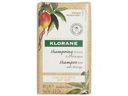 Klorane Tuhý šampon s mangem (Mango Shampoo Bar with Mango) 80 g