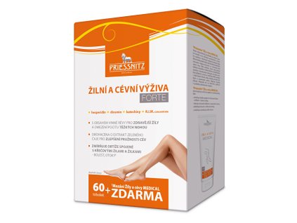 Simply You Priessnitz Žilní a cévní výživa Forte 60 tob. + PRIESSNITZ® Žíly a cévy Medical 125 ml ZDARMA