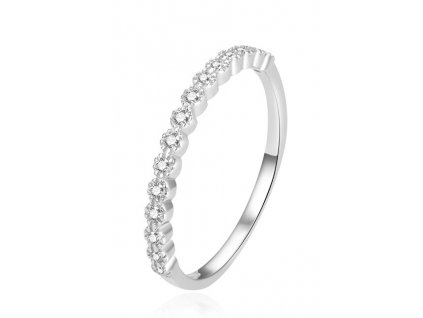 Beneto Jemný stříbrný prsten se zirkony AGG362