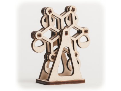 CuteWood Dřevěné 3D puzzle Kolotoč