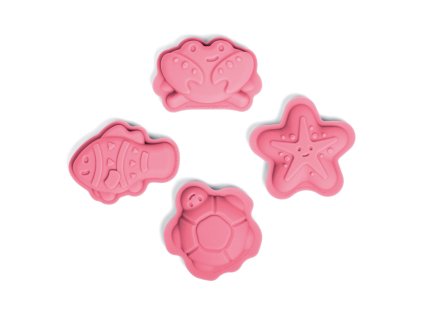 Bigjigs Toys Silikonové formičky růžové Coral