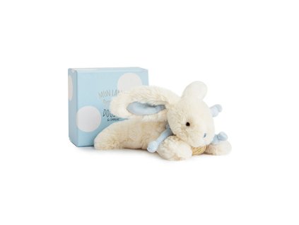Doudou Dárková sada - Plyšový králíček modrý 20 cm