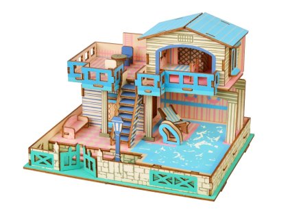 Woodcraft Dřevěné 3D puzzle Vila na ostrově Lembongon