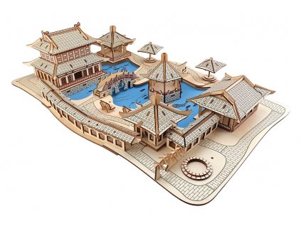 Woodcraft Dřevěné 3D puzzle Zahrady Suzhou