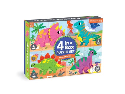 Mudpuppy Puzzle Dinosauři sada 4 v 1