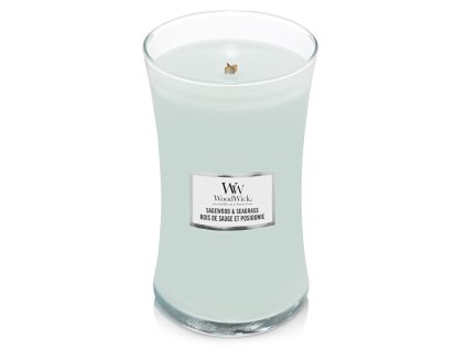 WoodWick Vonná svíčka váza Sagewood & Seagrass 609 g