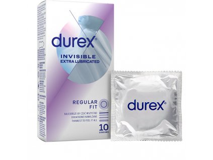 Durex Kondomy Invisible Extra Lubricated