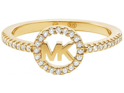 Michael Kors Luxusní pozlacený prsten se zirkony MKC1250AN710