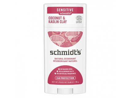 Schmidt´s Tuhý deodorant Kokos & kaolinový jíl (Deo Stick) 58 ml