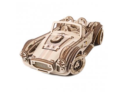 Ugears 3D dřevěné mechanické puzzle Driftující závoďák Cobra