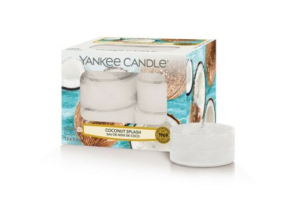 Yankee Candle Aromatické čajové svíčky Coconut Splash 12 x 9,8 g