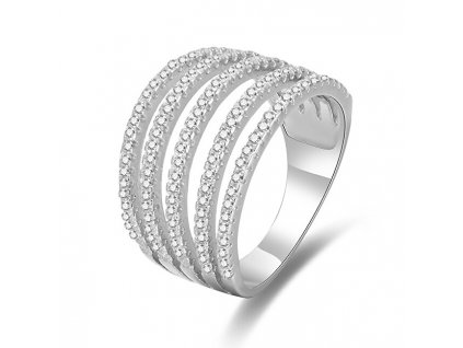 Beneto Stříbrný prsten se zirkony AGG346