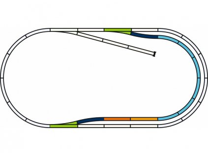 Piko Sada kolejí C (paralelní trať) s podložím - 55321
