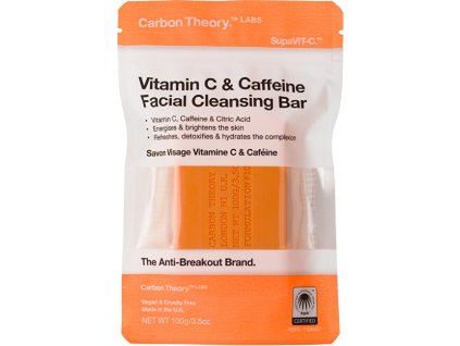 Carbon Theory Čisticí pleťové mýdlo Vitamin C & Caffeine (Facial Cleansing Bar) 100 g