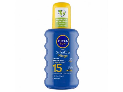 Nivea Sprej na opalování SPF 15 Sun (Moisturising Sun Spray) 200 ml