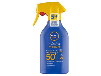 Nivea Hydratační sprej na opalování s pumpičkou SPF 50+ Sun (Protect & Moisture Spray) 270 ml