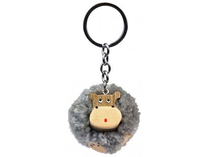 2Kids Toys Dřevěná klíčenka pompon Hroch