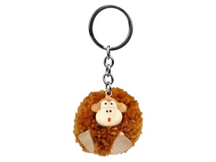 2Kids Toys Dřevěná klíčenka pompon Opice
