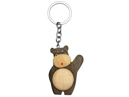 2Kids Toys Dřevěná klíčenka velká Hroch stojící