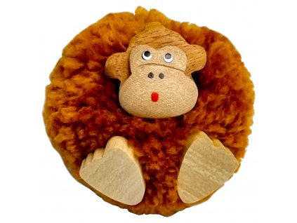 2Kids Toys Dřevěná magnetka velká pompon Opice