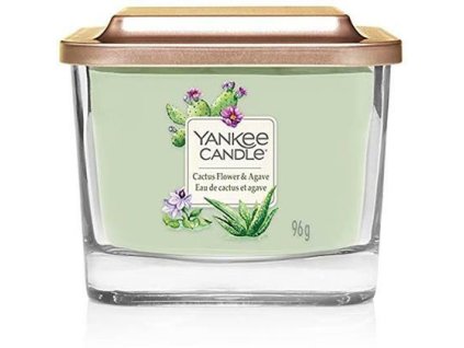 Yankee Candle Aromatická svíčka malá hranatá Cactus Flower and Agave 96 g