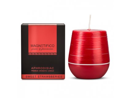 Magnetifico Power Of Pheromones Afrodiziakální vonná svíčka Sweet Strawberries (Aphrodisiac Candle) 200 g