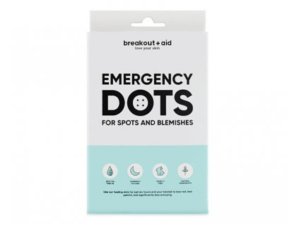 Breakout+aid Náplasti pro citlivou pokožku se sklonem k akné Emergency Dots 72 ks