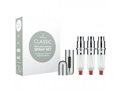 Travalo Classic HD - plnitelný flakon 3 x 5 ml (stříbrný)