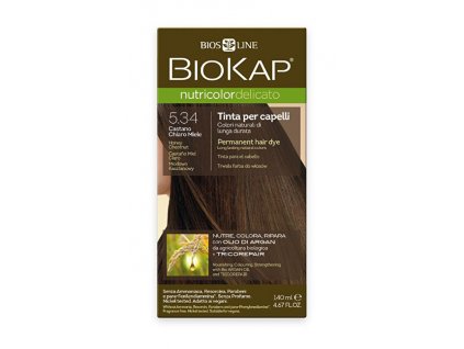 Biokap Nutricolor Delicato - Barva na vlasy 5.34 Medová kaštanová 140 ml