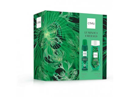 C-THRU Luminous Emerald - deodorant ve spreji 150 ml + sprchový gel 250 ml