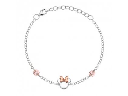 Disney Stříbrný bicolor náramek Minnie Mouse BS00035TRPL- 55.CS