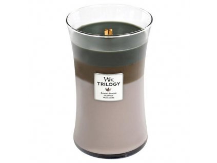 WoodWick Vonná svíčka váza Trilogy Cozy Cabin 609,5 g