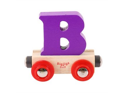 Bigjigs Rail Vagónek dřevěné vláčkodráhy - Písmeno B