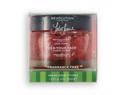 Revolution Skincare Hydratační a vyživující maska na obličej vodní meloun x Jake Jamie (Watermelon Hydrating Face Mask) 50 ml