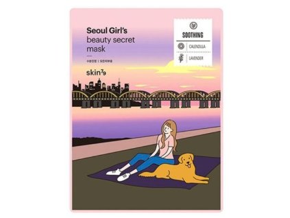 skin79 Plátýnková zklidňující maska Seoul Girl`s Beauty Secret Mask (Soothing Mask) 20 g