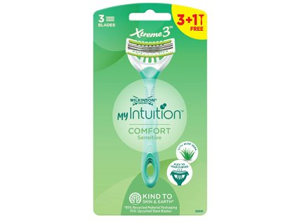Wilkinson Sword Jednorázový holicí strojek pro ženy My Intuition Comfort Sensitive 3 + 1 ks