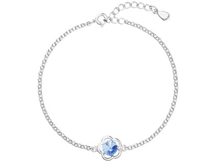 Evolution Group Stříbrný náramek s krystalem Swarovski 33117.3 Lt. Sapphire