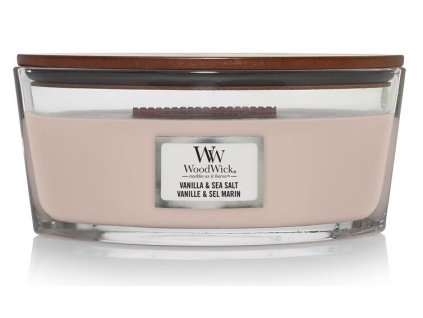 WoodWick Vonná svíčka loď Vanilla & Sea Salt 453,6 g