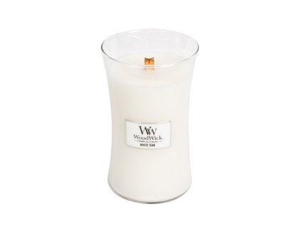 WoodWick Vonná svíčka váza White Teak 609,5 g