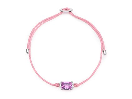 Brosway Šňůrkový náramek s kubickým zirkonem Fancy Vibrant Pink FVP110