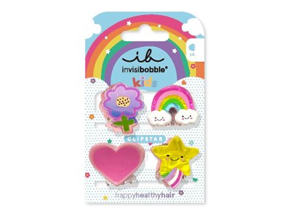 Invisibobble Skřipeček do vlasů Clipstar Happy World 4 ks