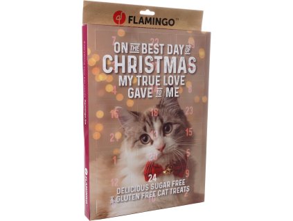 Flamingo Adventní kalendář s pamlsky pro kočky 295g